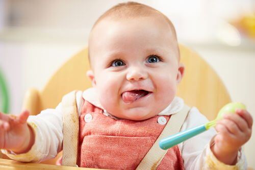 feeding baby funny