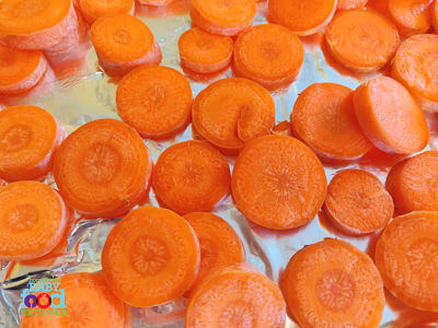 Sliced carrots for baby's pasta sauce Sliced carrots for baby's pasta sauce