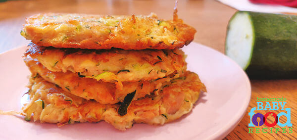 Tuna and veggie pancakes for baby, with shredded zucchini Tuna and veggie pancakes for baby, with shredded zucchini